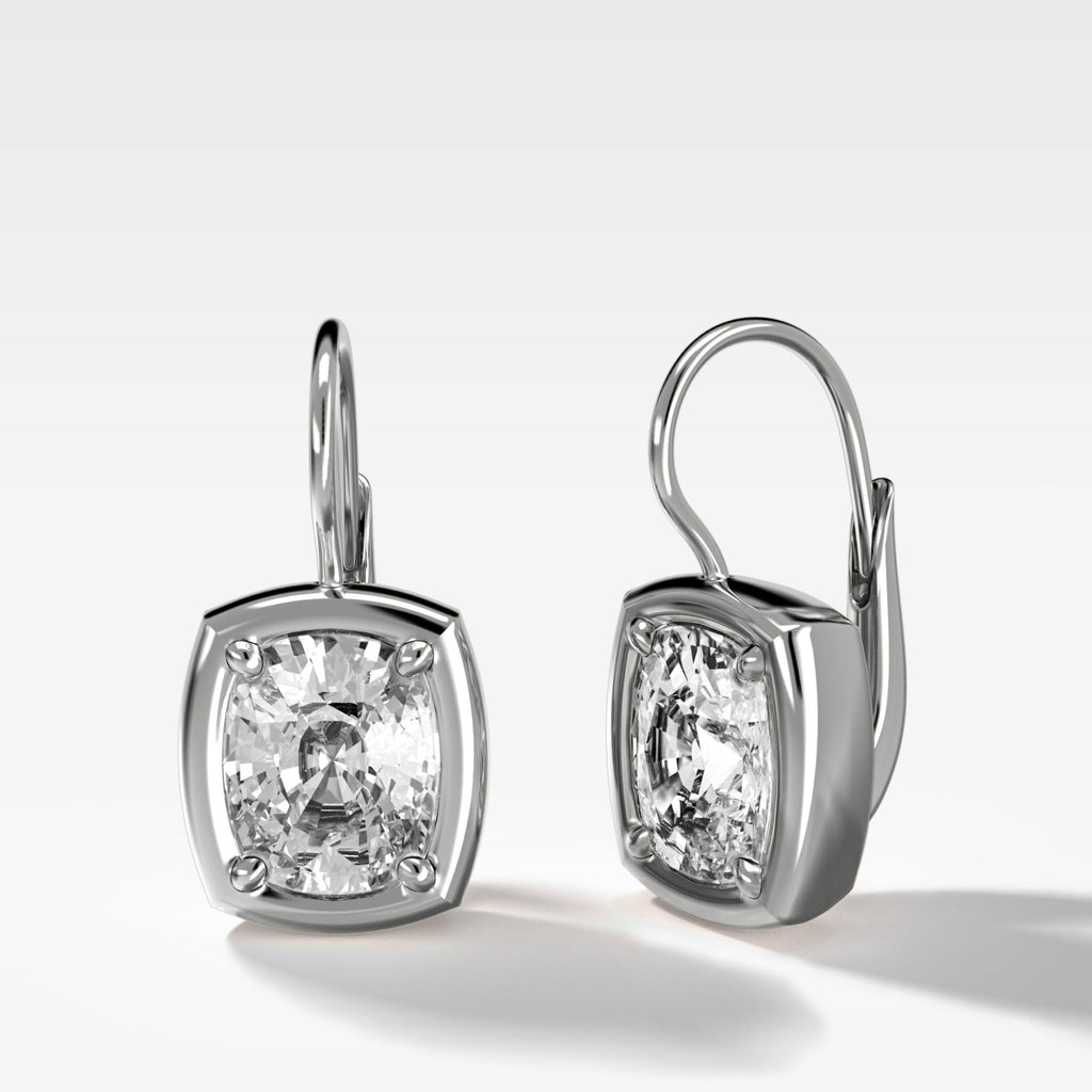 Club Dangle Earring with Elongated Cushion Cuts
