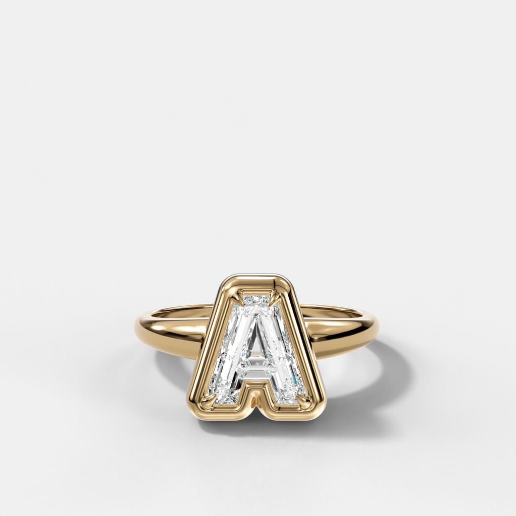 Club Diamond Initial Ring - Letter A