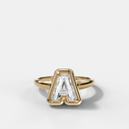 Club Diamond Initial Ring - Letter A
