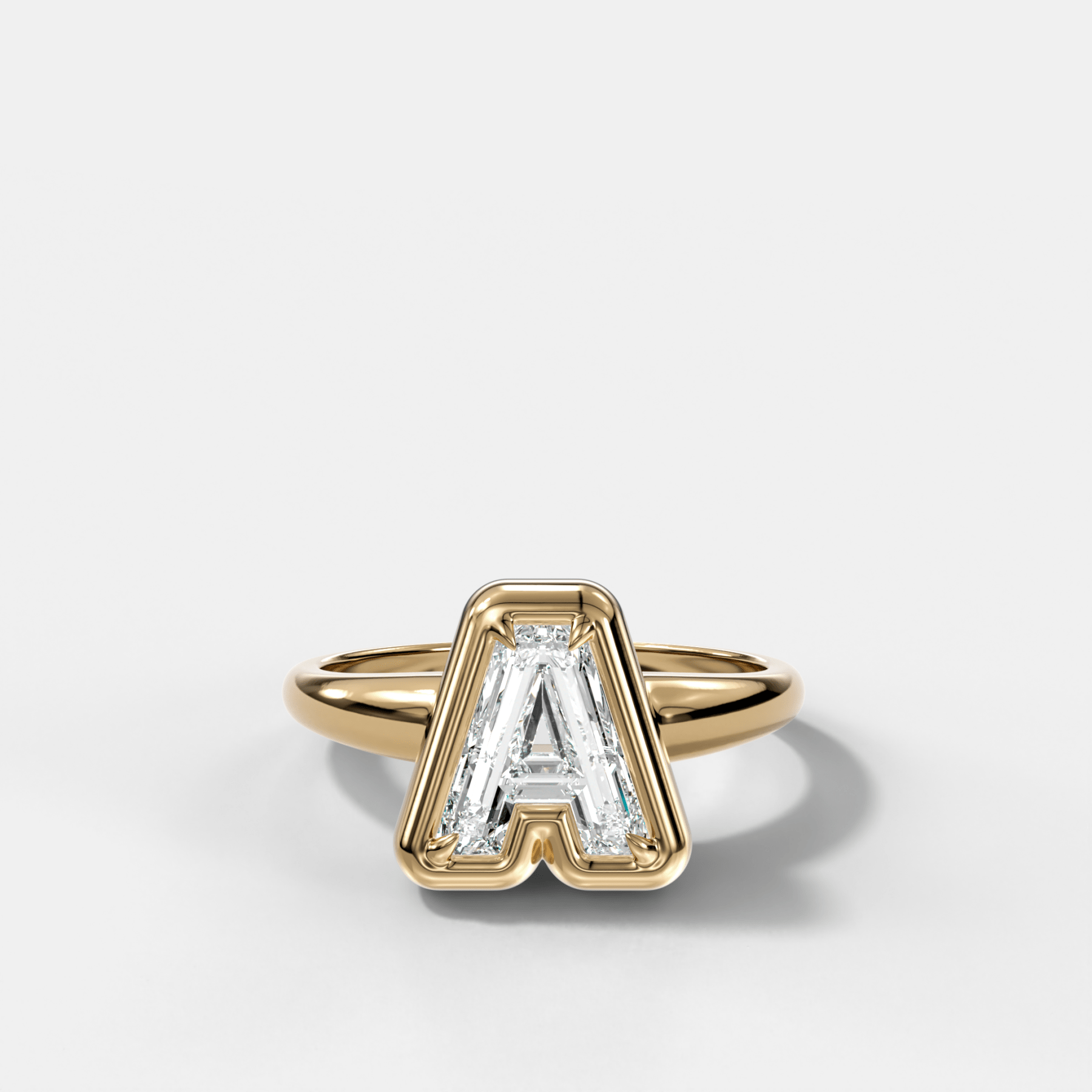 Club Diamond Initial Ring - Letter A