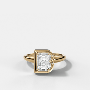 Club Diamond Initial Ring - Letter B