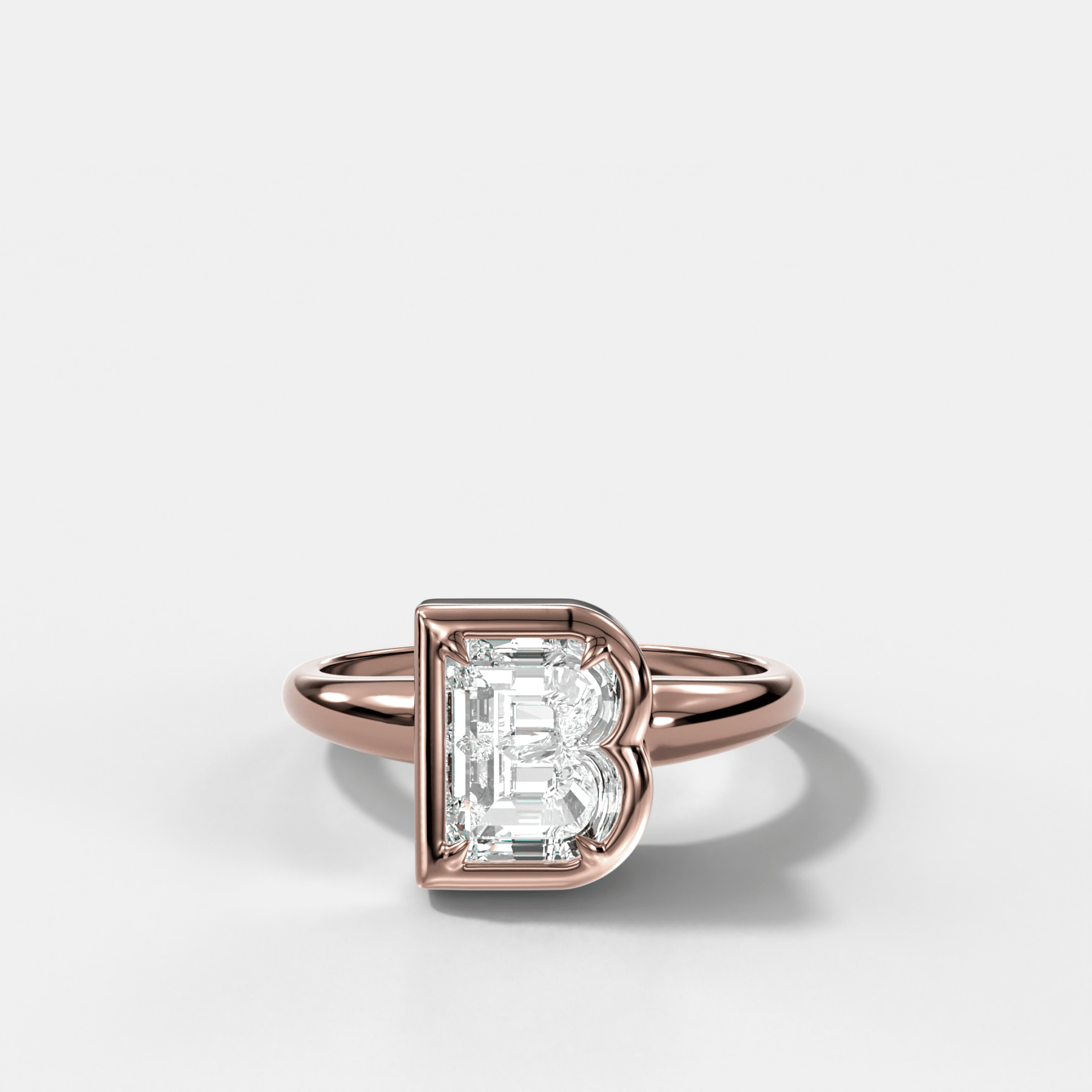 Club Diamond Initial Ring - Letter B
