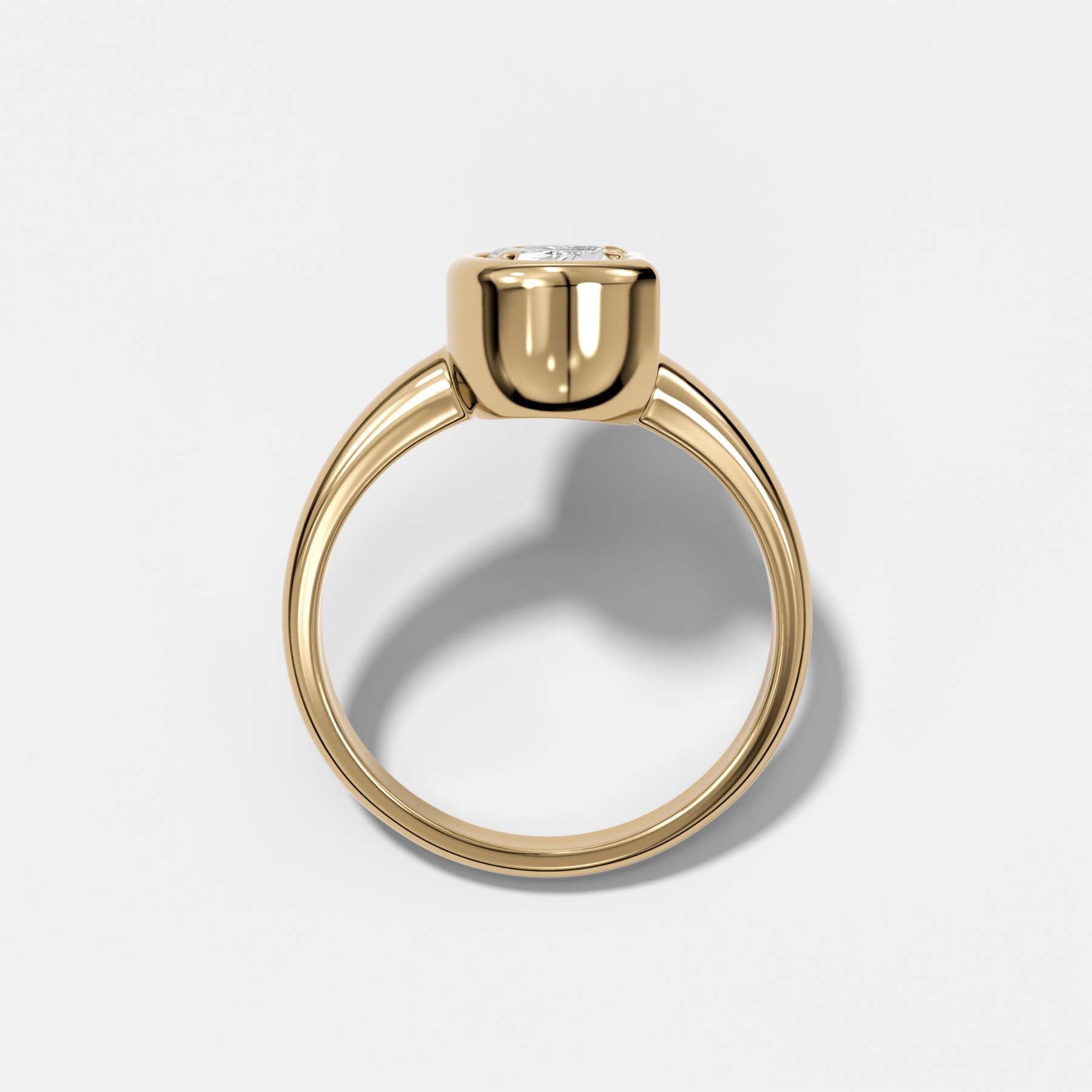 Club Diamond Initial Ring - Letter C Secondary image