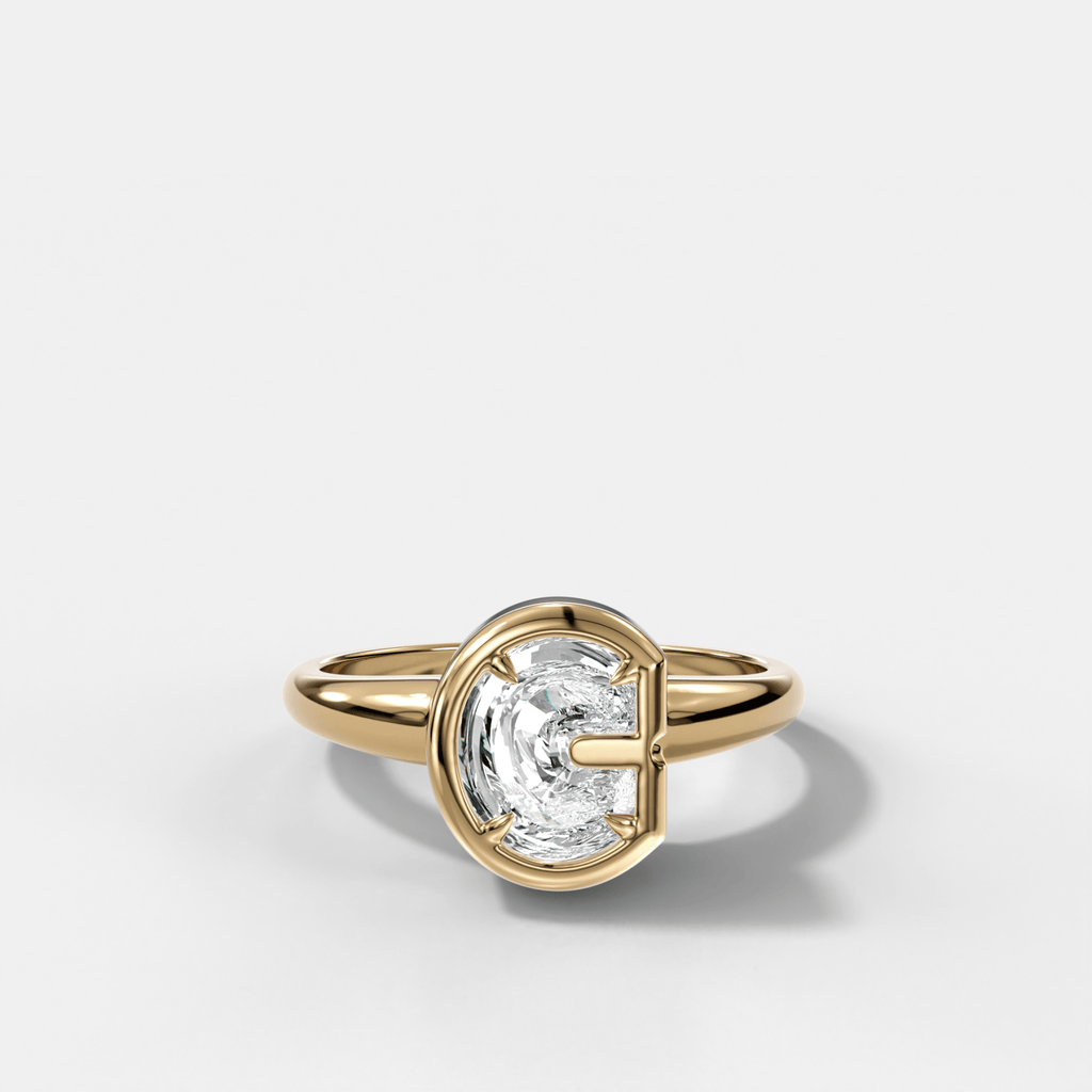 Club Diamond Initial Ring - Letter C