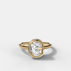 Club Diamond Initial Ring - Letter C