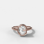 Club Diamond Initial Ring - Letter C