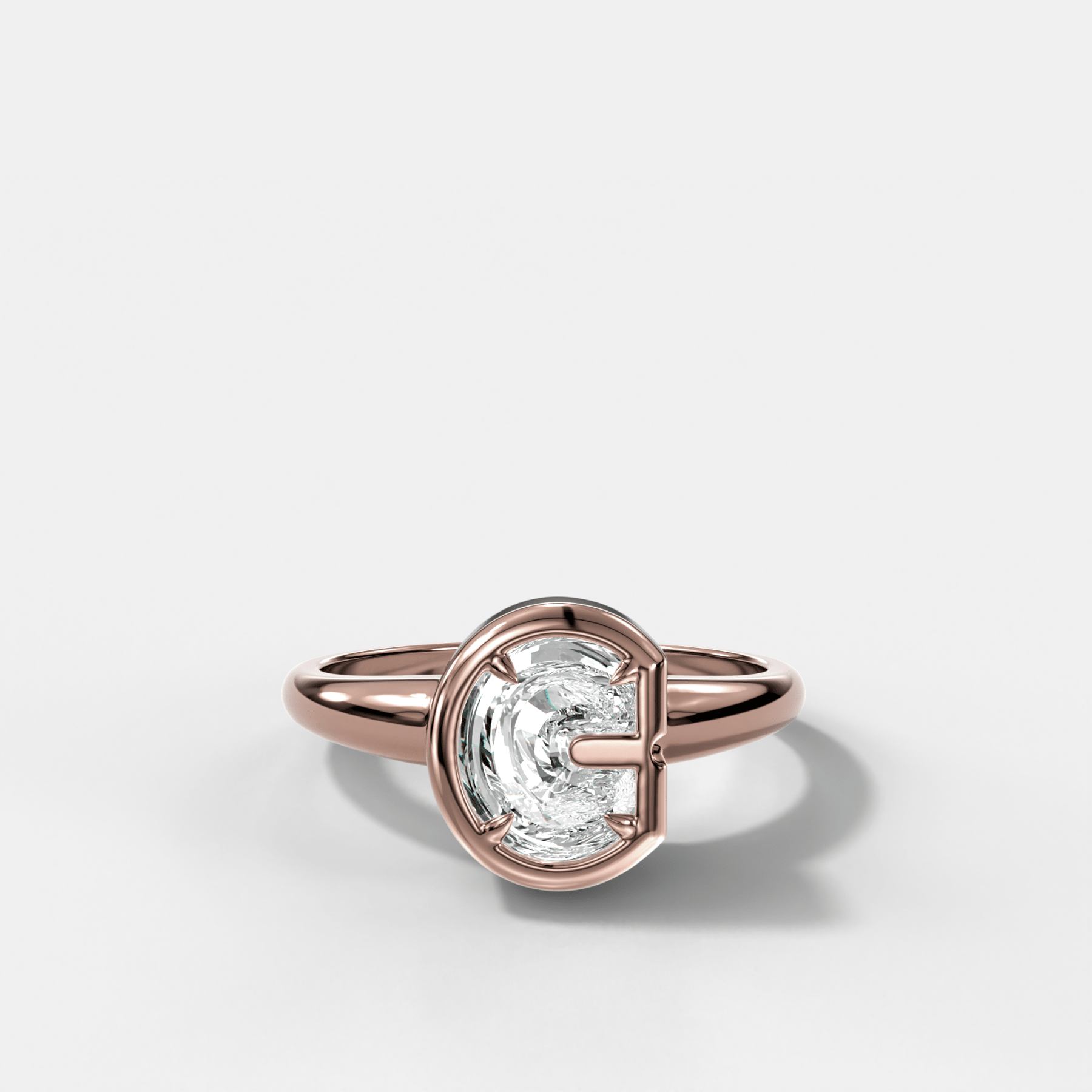 Club Diamond Initial Ring - Letter C