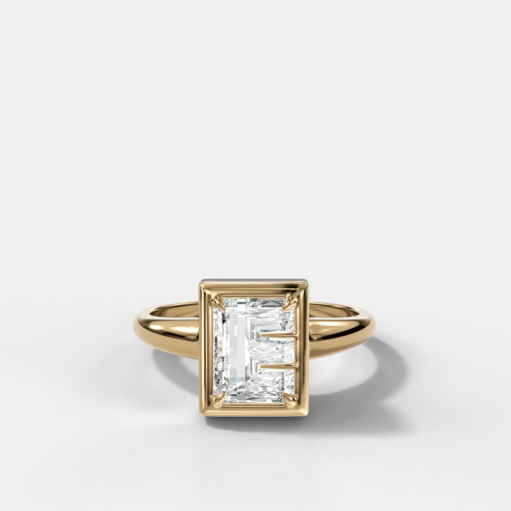 Club Diamond Initial Ring - Letter E