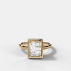 Club Diamond Initial Ring - Letter E