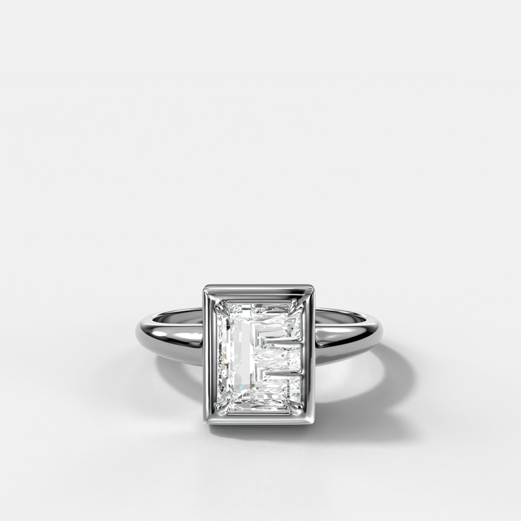 Club Diamond Initial Ring - Letter E