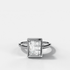 Club Diamond Initial Ring - Letter E