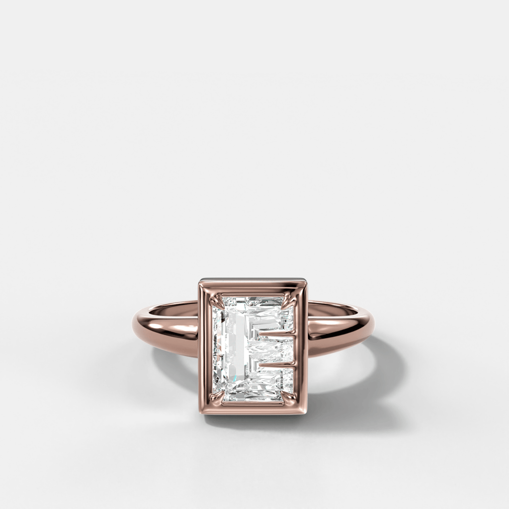 Club Diamond Initial Ring - Letter E