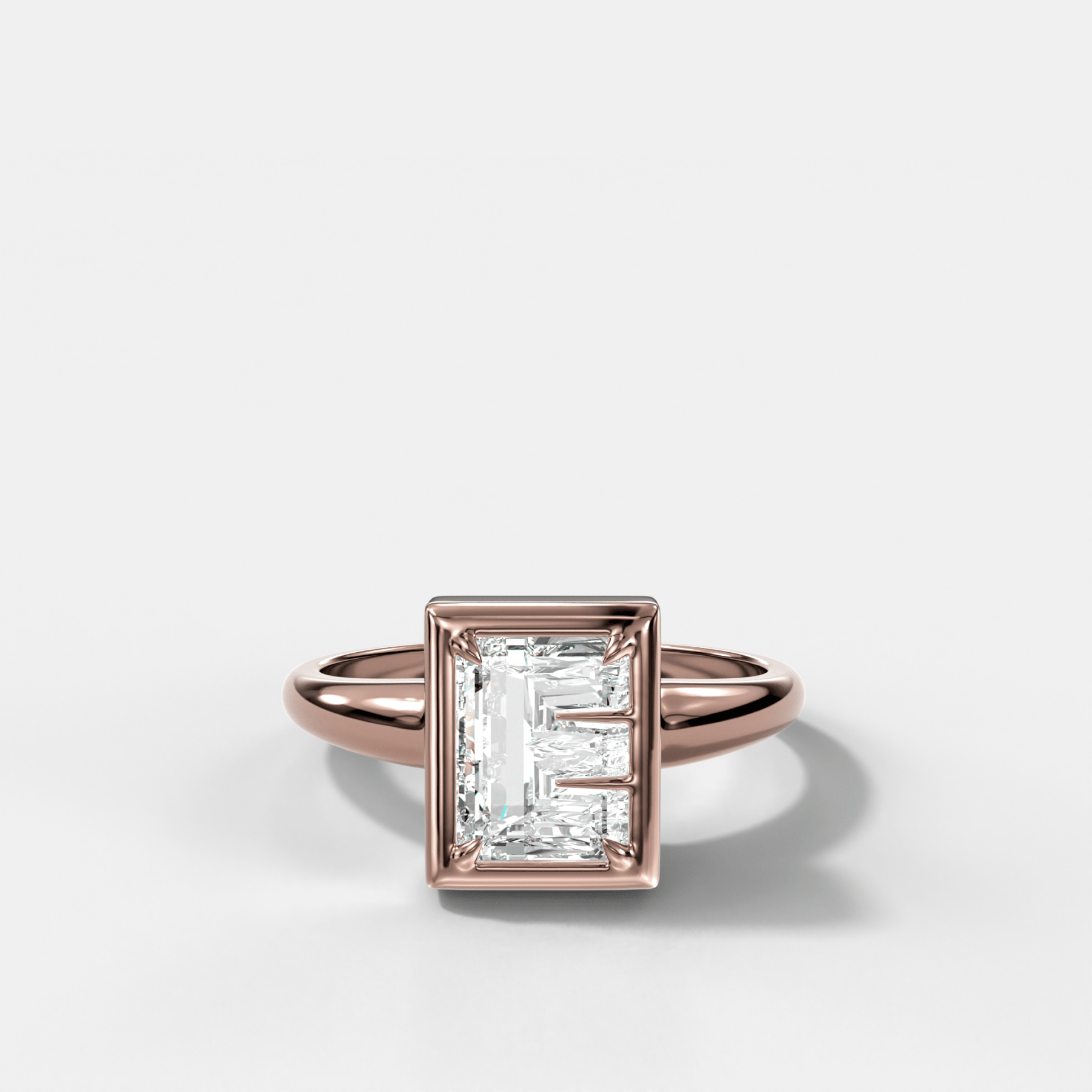 Club Diamond Initial Ring - Letter E