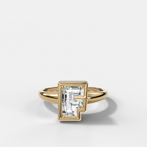 Club Diamond Initial Ring - Letter F