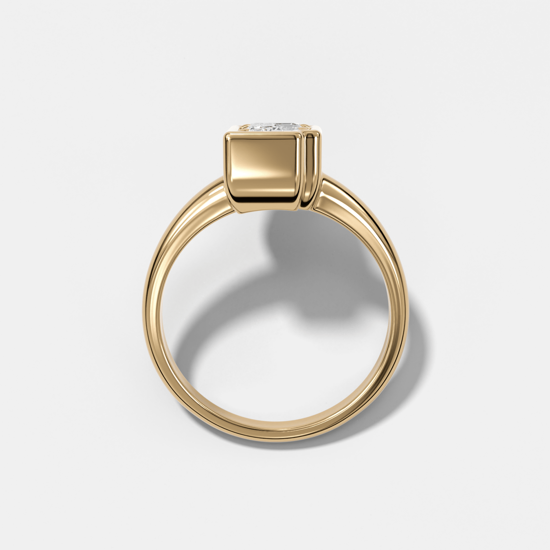 Club Diamond Initial Ring - Letter F Secondary image