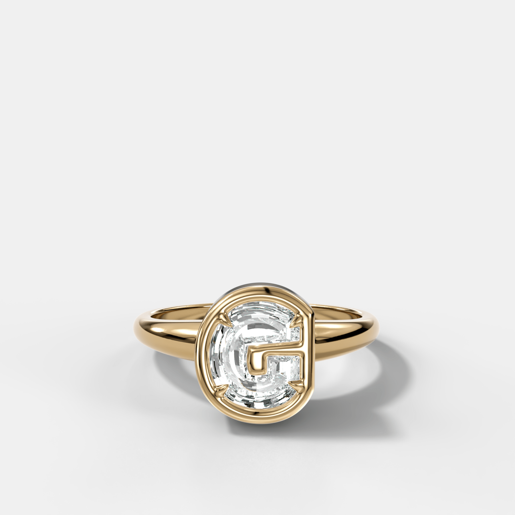 Club Diamond Initial Ring - Letter G Main image