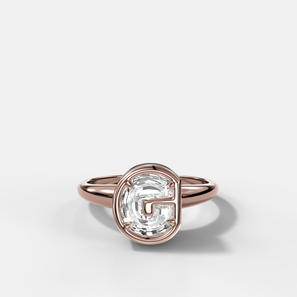 Club Diamond Initial Ring - Letter G