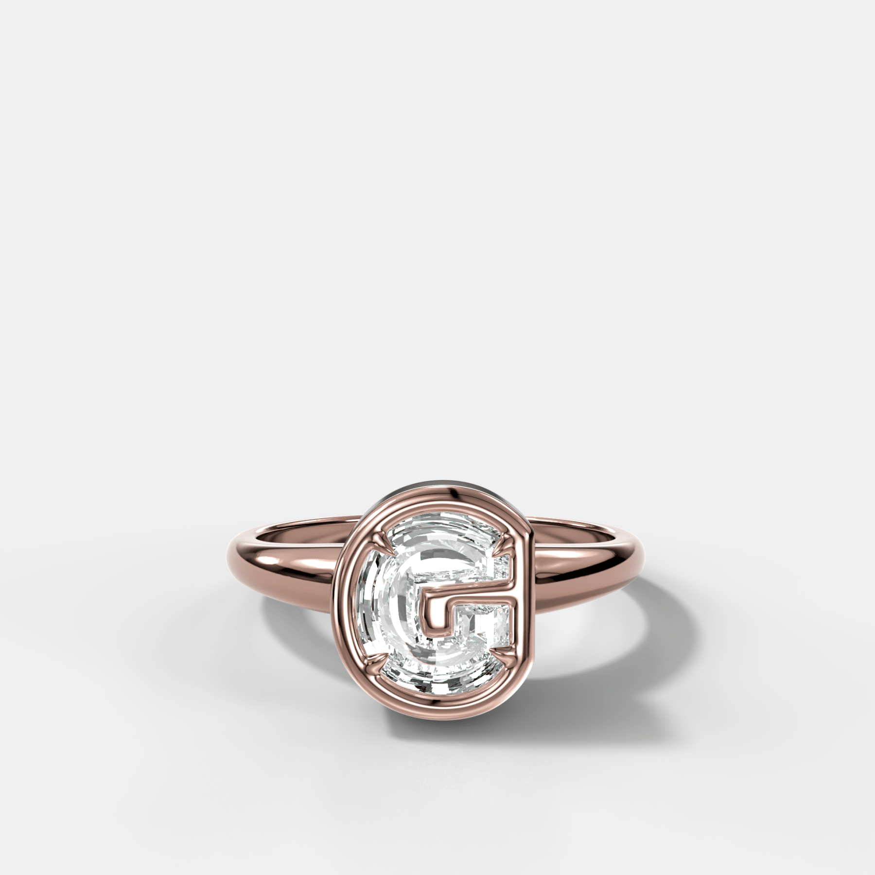 Club Diamond Initial Ring - Letter G