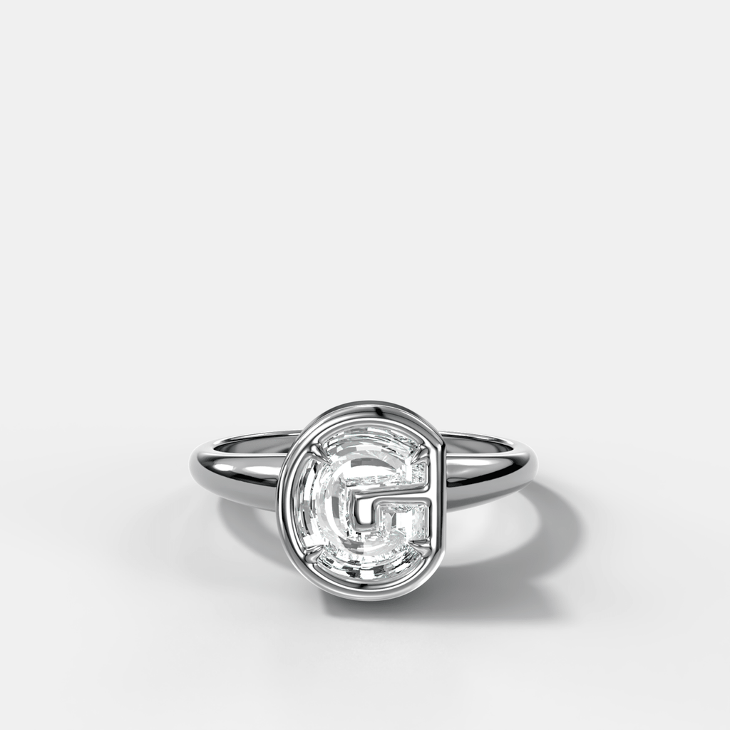 Club Diamond Initial Ring - Letter G