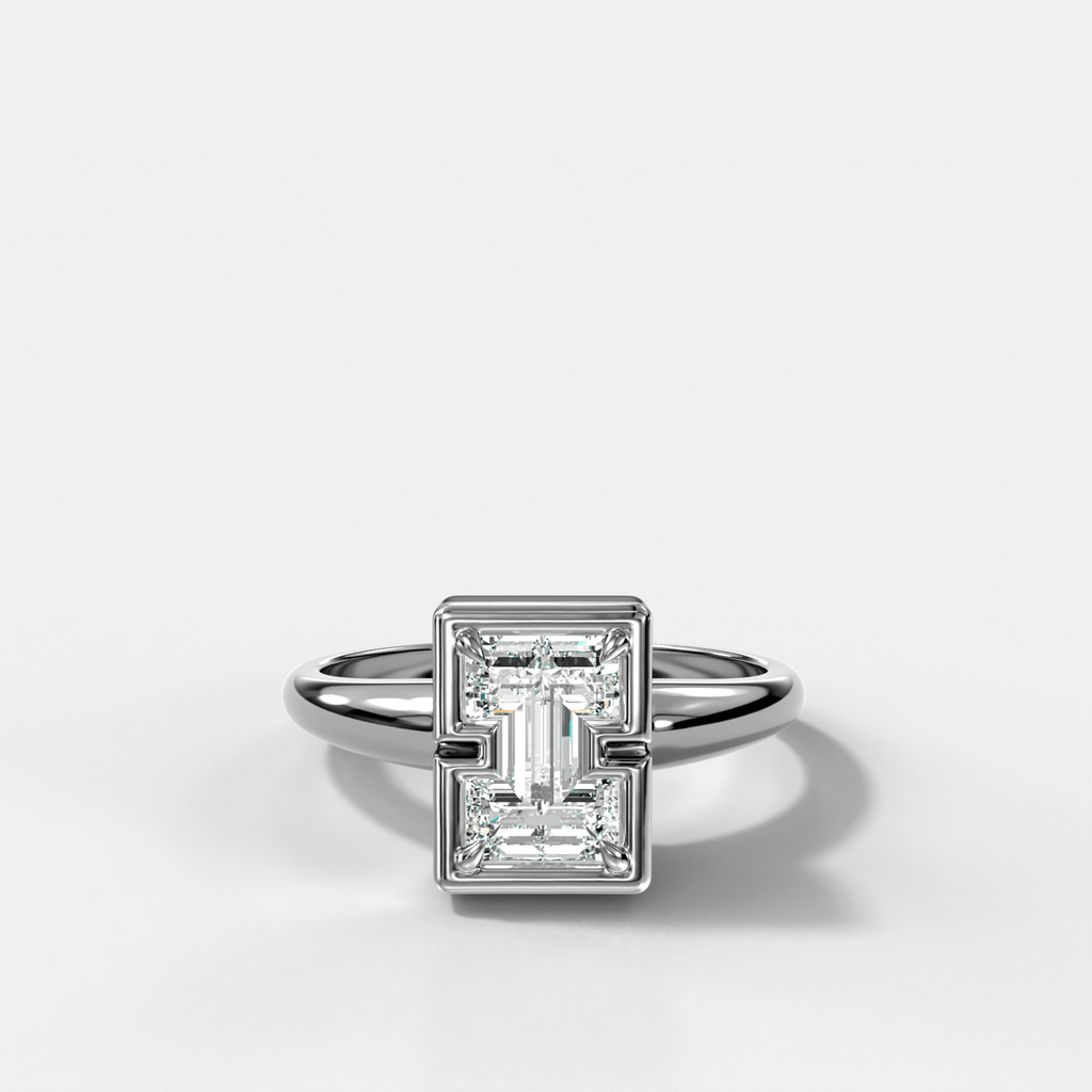 Club Diamond Initial Ring - Letter I