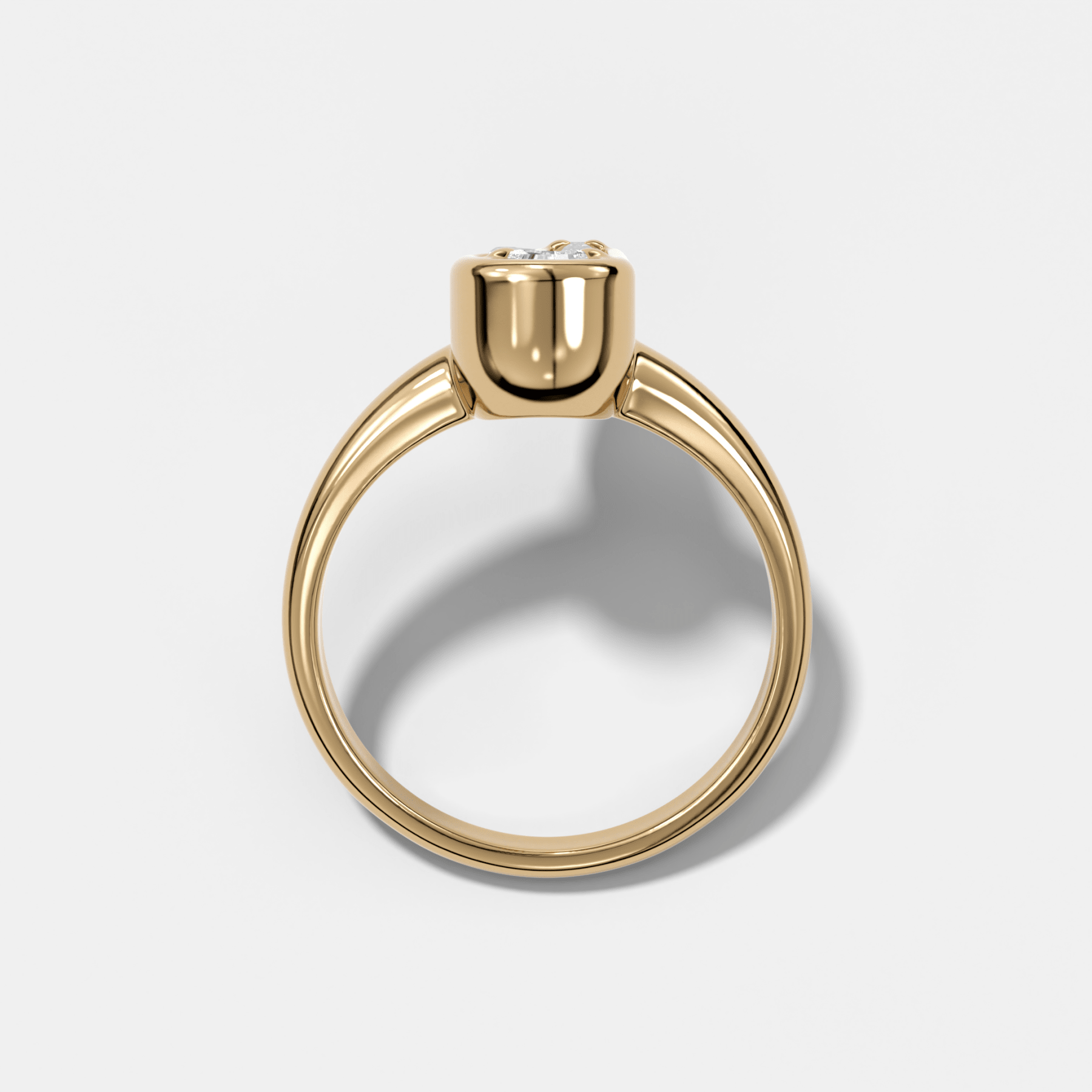 Club Diamond Initial Ring - Letter J Secondary image