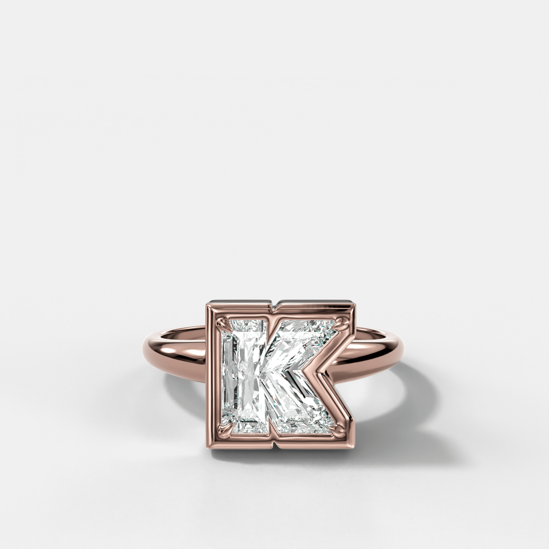 Club Diamond Initial Ring - Letter K