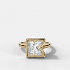 Club Diamond Initial Ring - Letter K