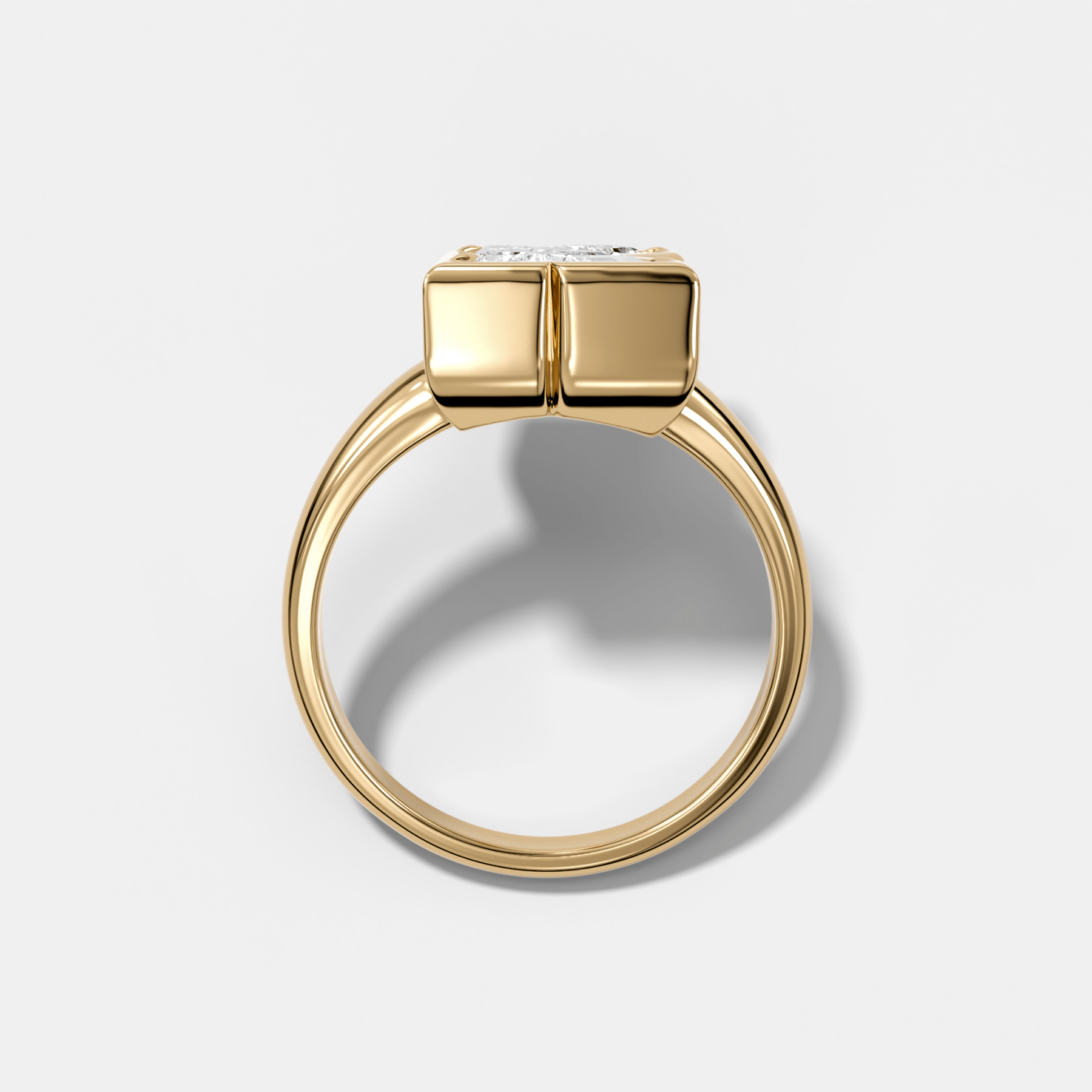 Club Diamond Initial Ring - Letter K Secondary image