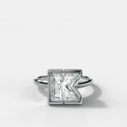 Club Diamond Initial Ring - Letter K
