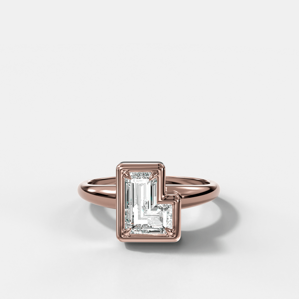 Club Diamond Initial Ring - Letter L