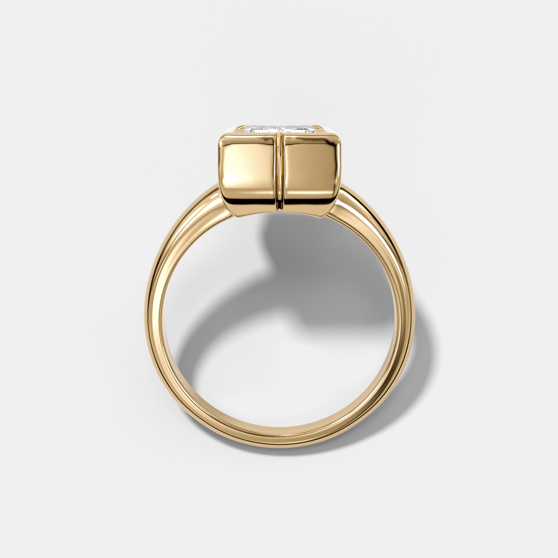 Club Diamond Initial Ring - Letter M Secondary image