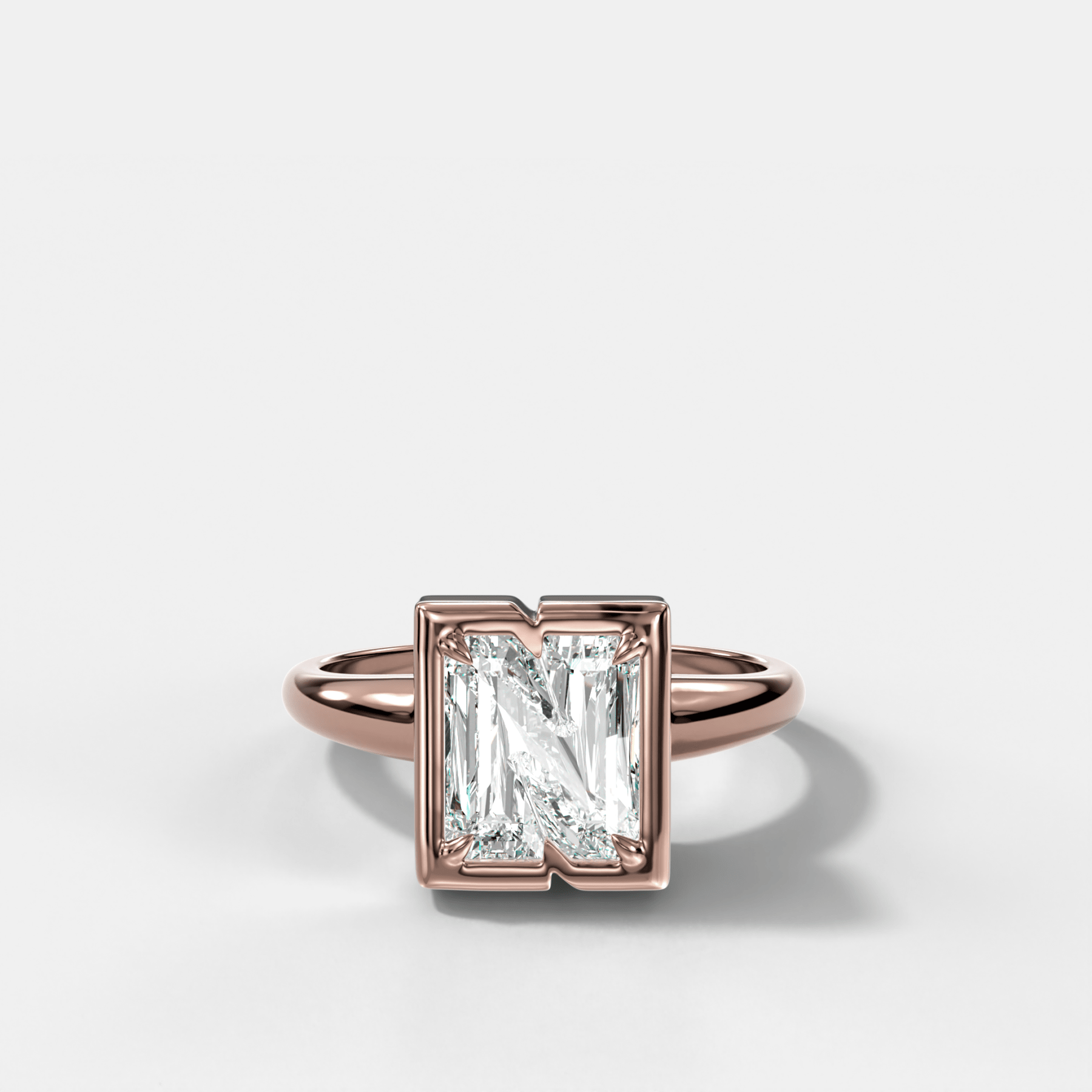 Club Diamond Initial Ring - Letter N