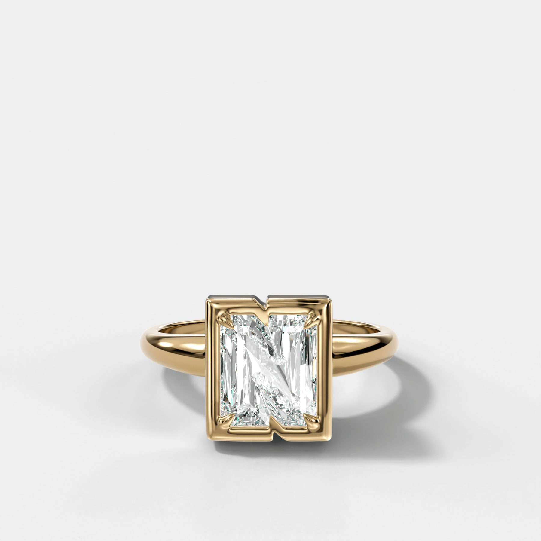 Club Diamond Initial Ring - Letter N