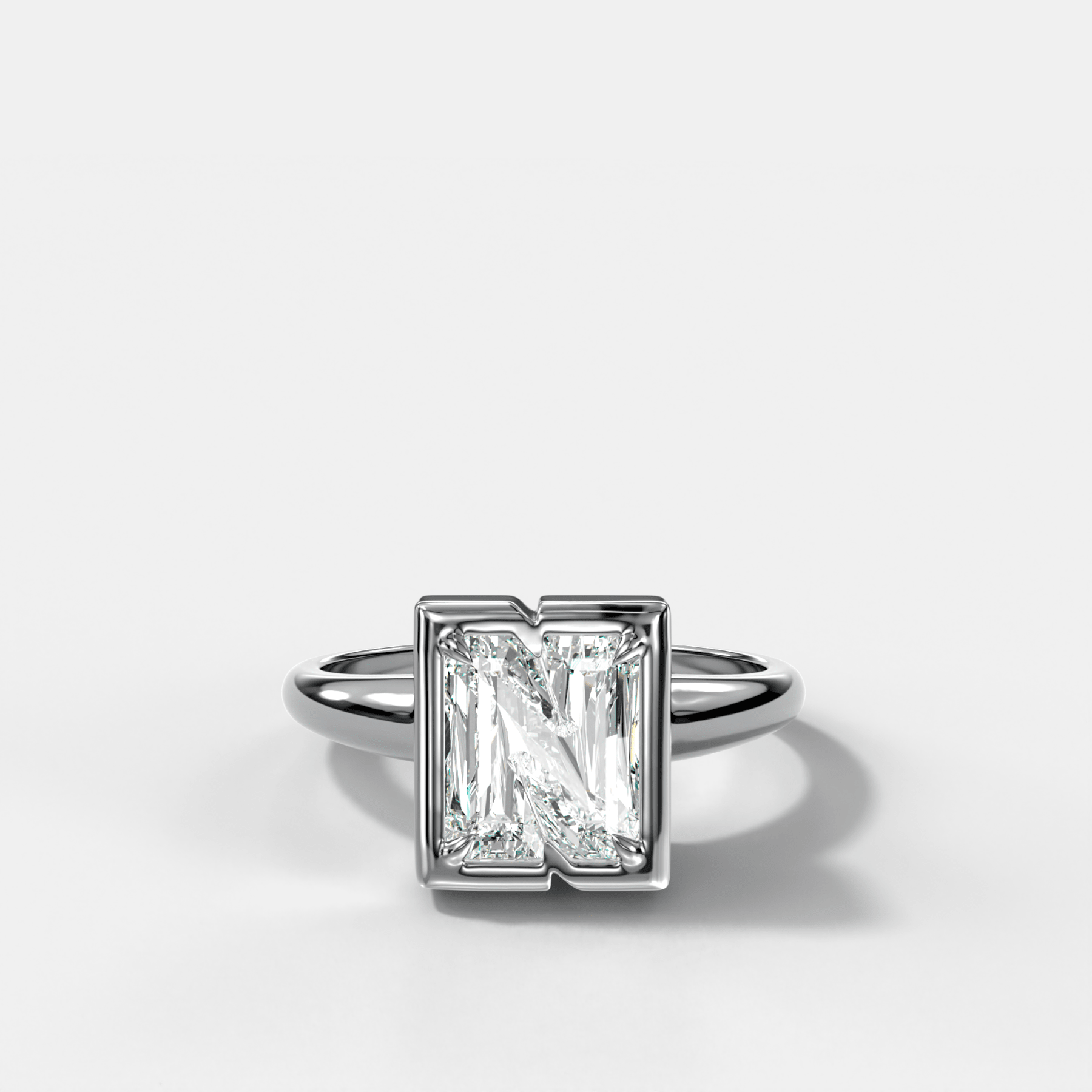 Club Diamond Initial Ring - Letter N