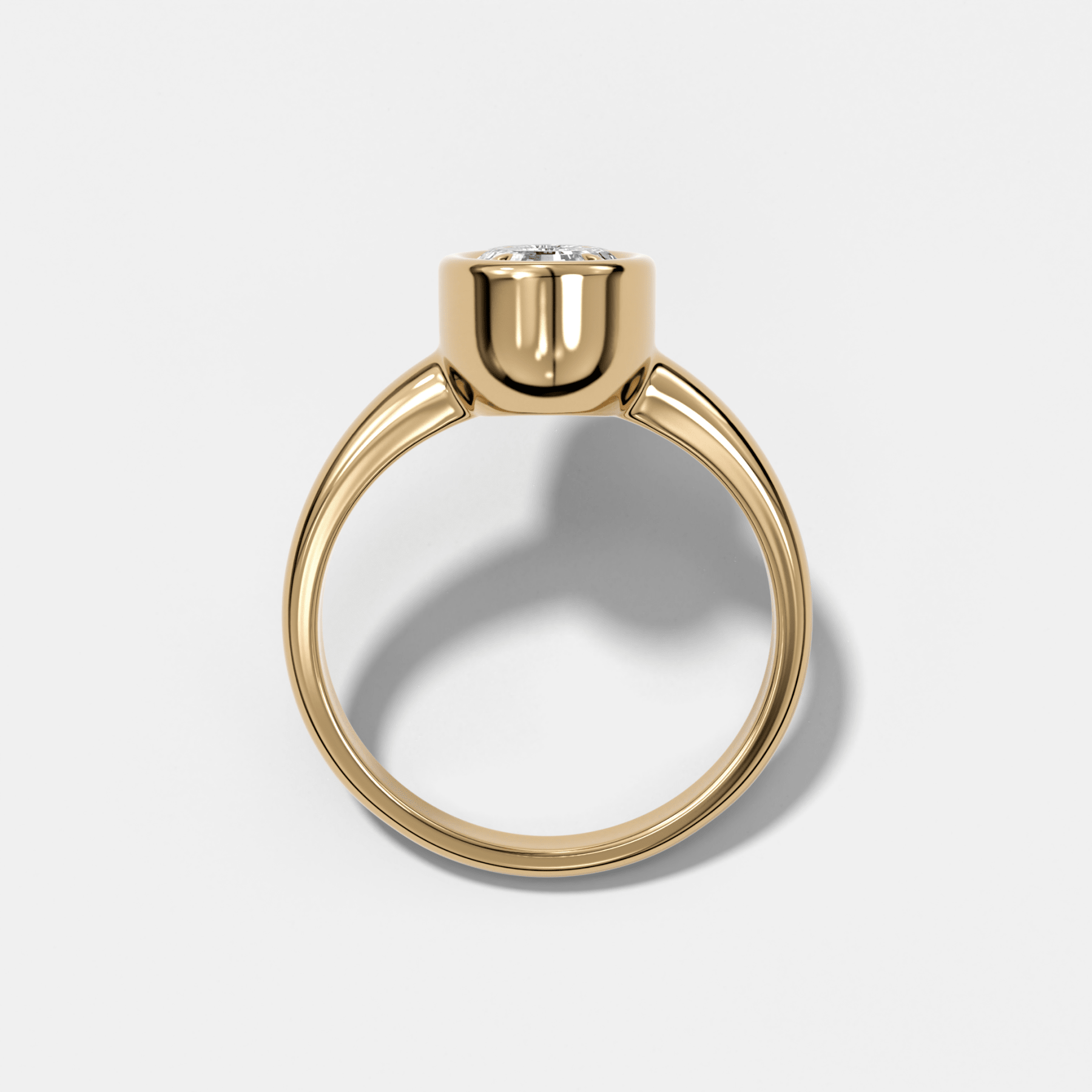 Club Diamond Initial Ring - Letter O Secondary image
