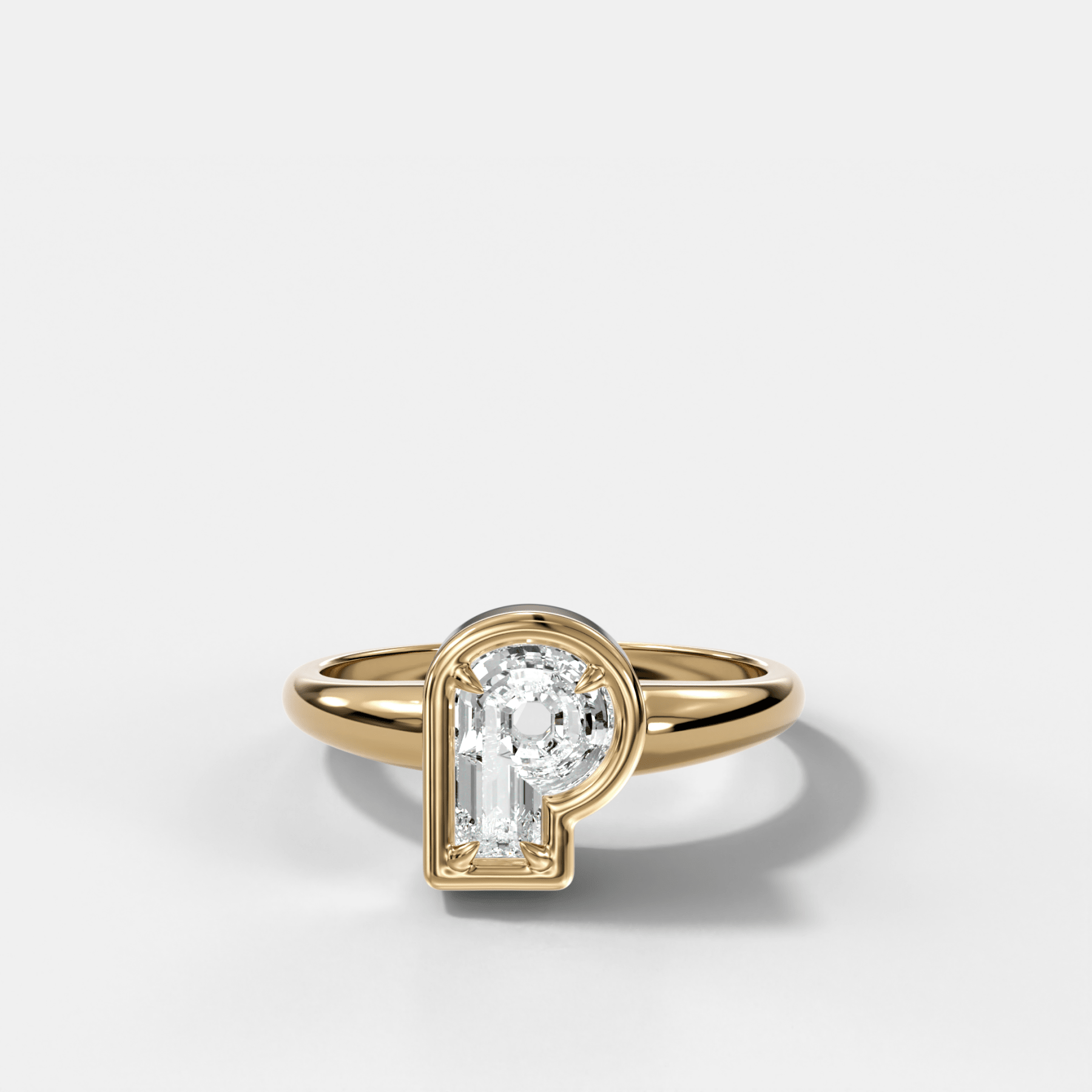 Club Diamond Initial Ring - Letter P Main image