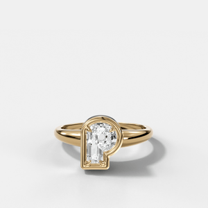 Club Diamond Initial Ring - Letter P