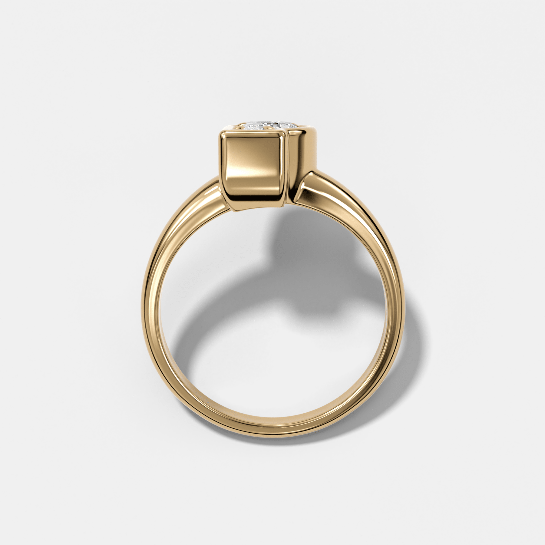 Club Diamond Initial Ring - Letter P Secondary image