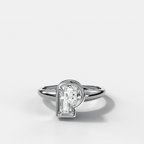 Club Diamond Initial Ring - Letter P