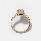 Club Diamond Initial Ring - Letter Q