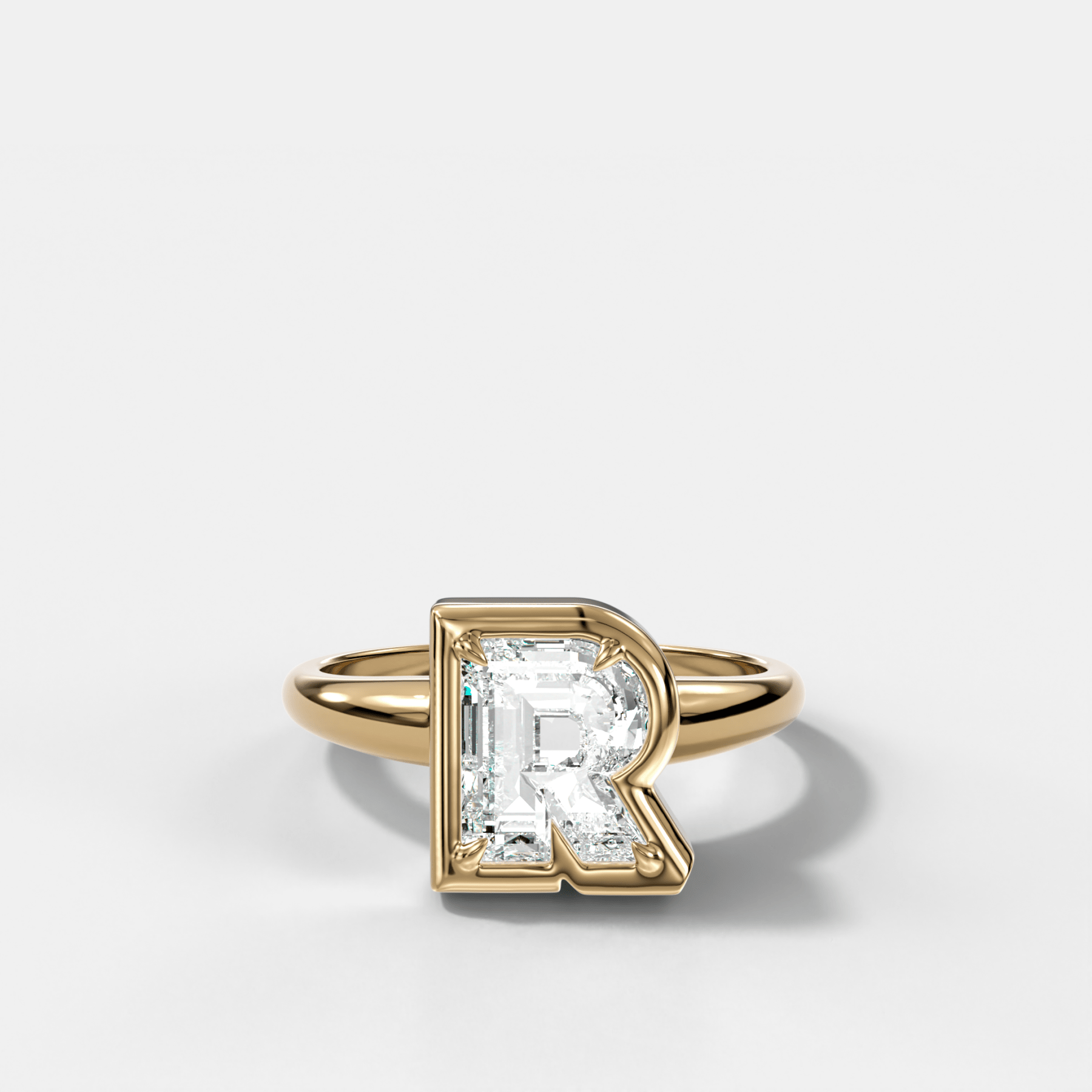 Club Diamond Initial Ring - Letter R Main image