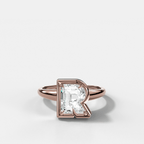 Club Diamond Initial Ring - Letter R