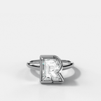 Club Diamond Initial Ring - Letter R