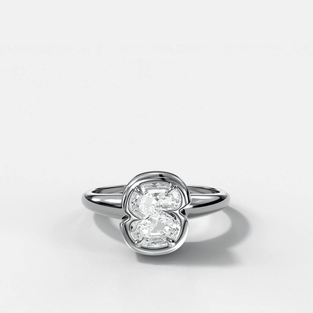 Club Diamond Initial Ring - Letter S