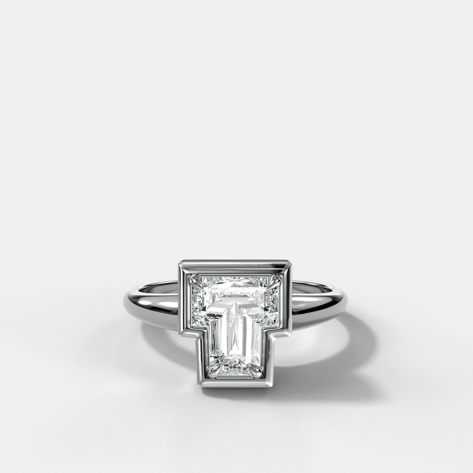 Club Diamond Initial Ring - Letter T