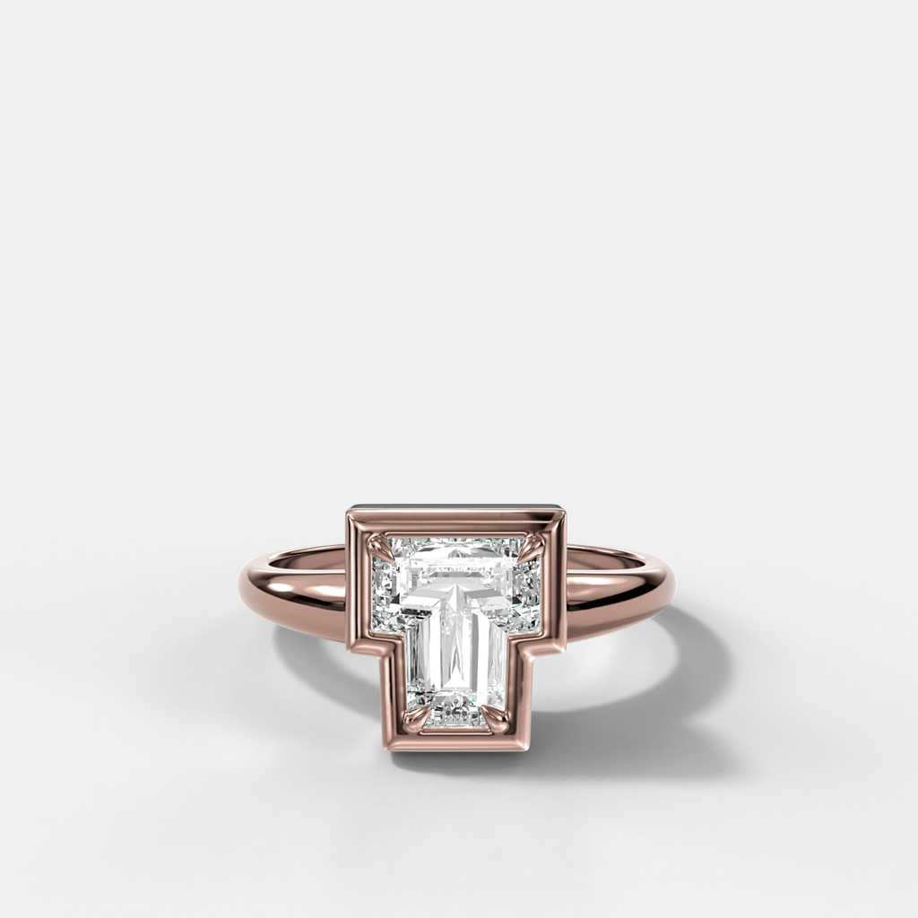 Club Diamond Initial Ring - Letter T