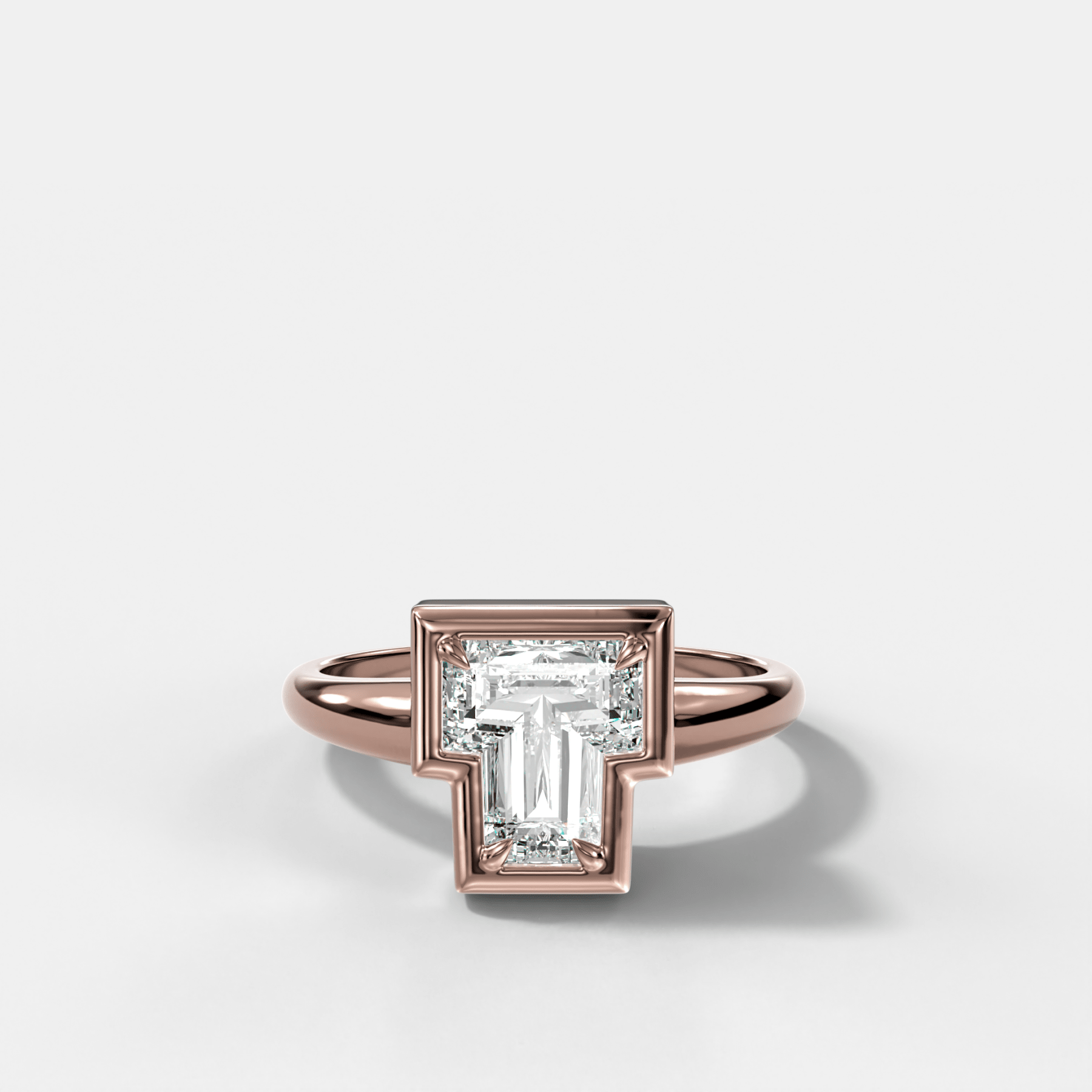 Club Diamond Initial Ring - Letter T