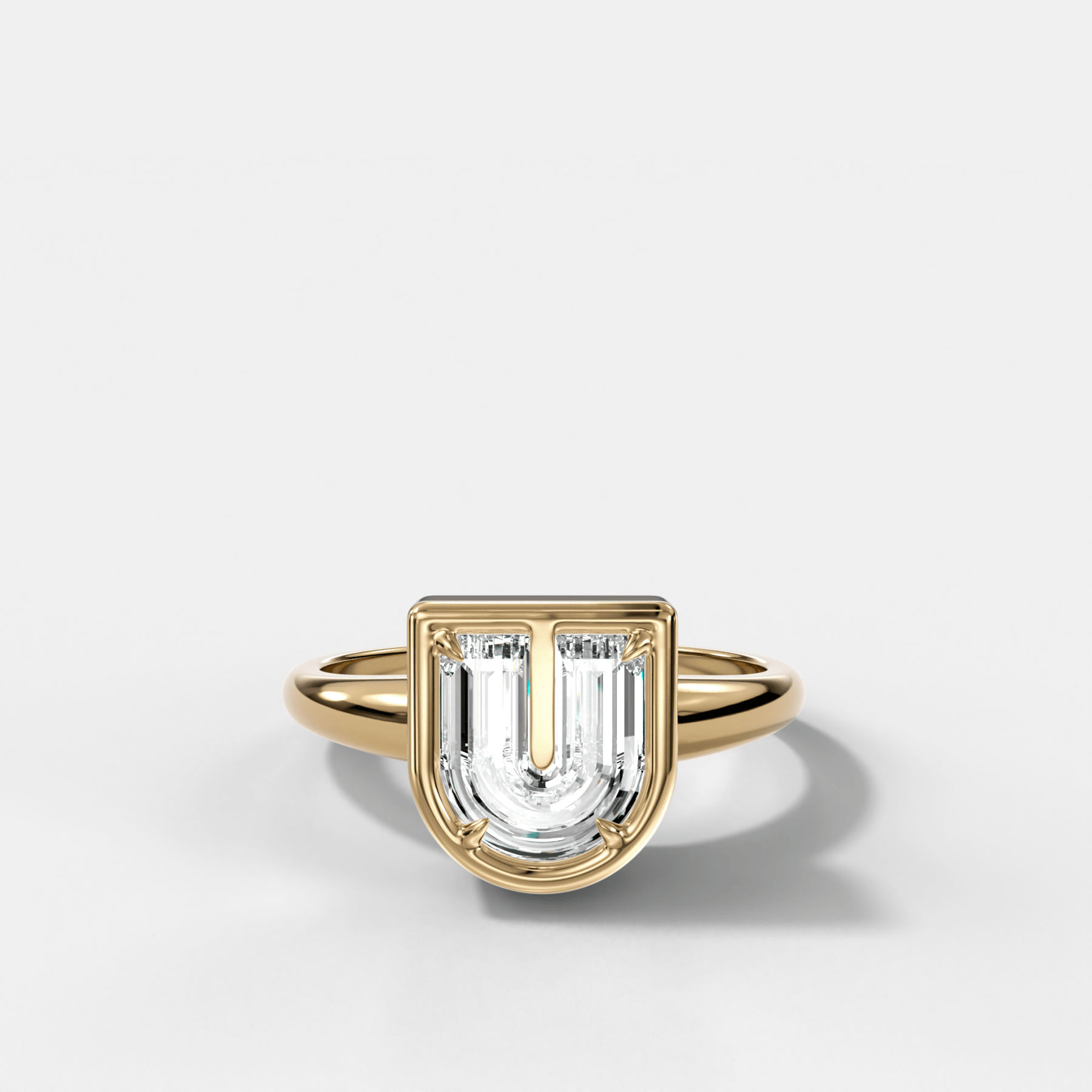 Club Diamond Initial Ring - Letter U Main image