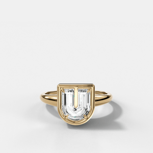 Club Diamond Initial Ring - Letter U