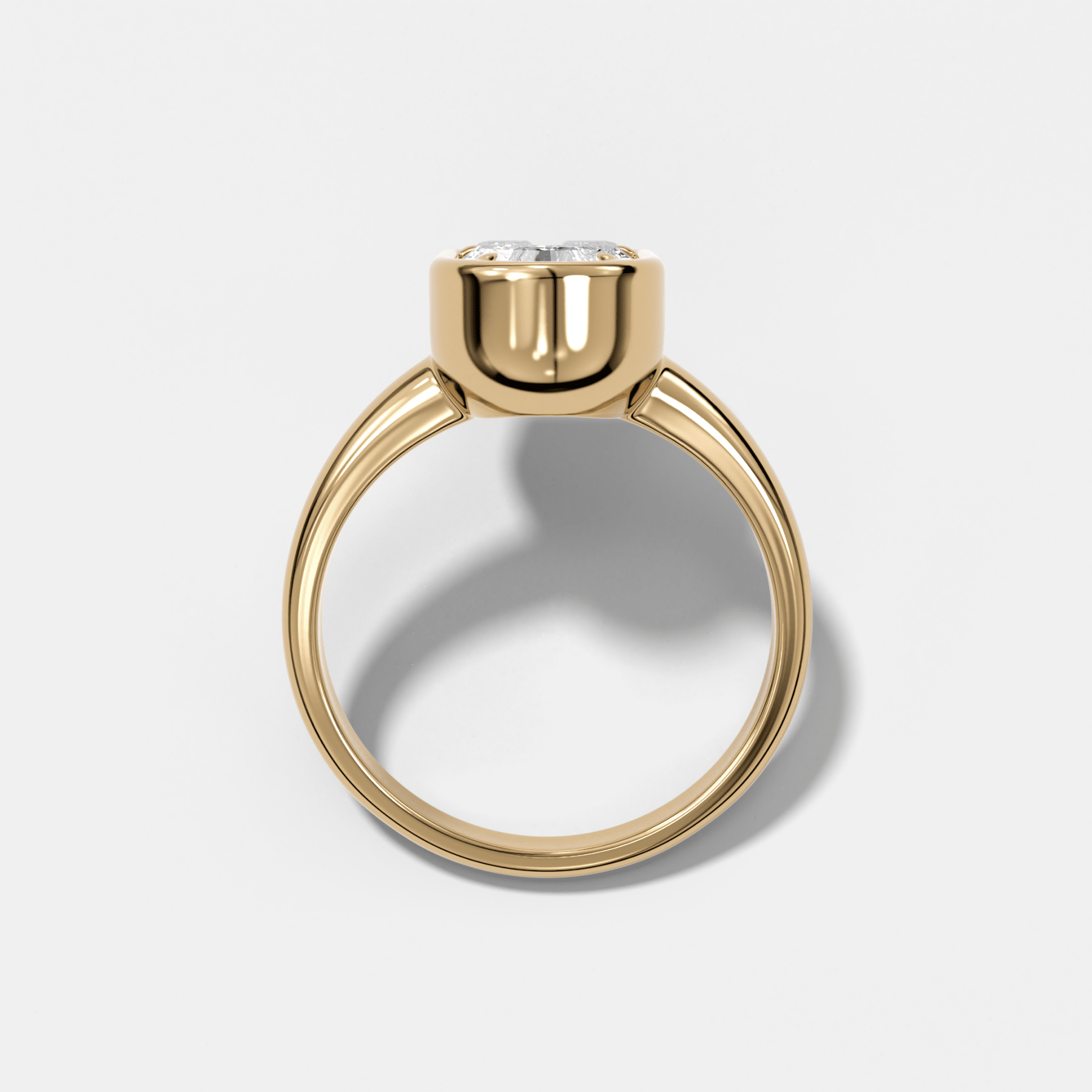 Club Diamond Initial Ring - Letter U Secondary image